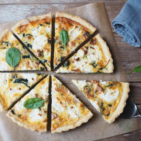 SPINACH AND GOAT CHEESE QUICHE