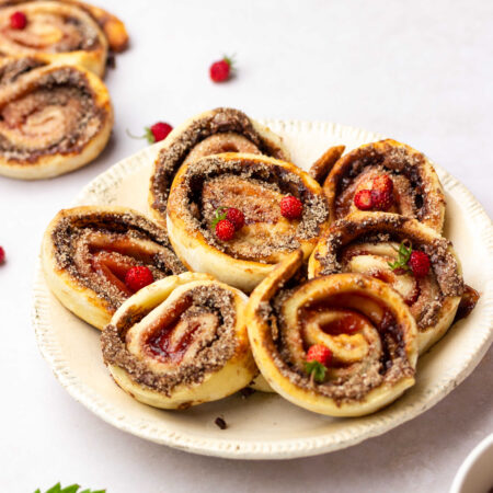 STRAWBERRY JAM AND NUTELLA ROLY-POLY