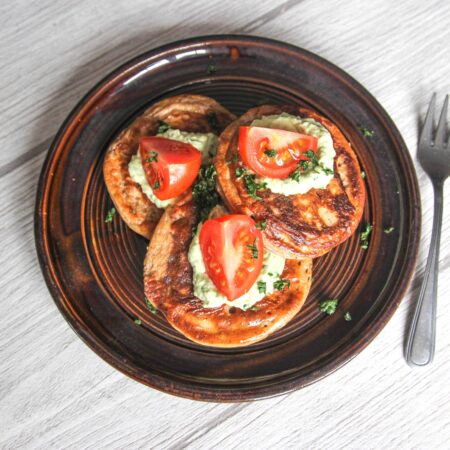 WHOLEMEAL RYE PANCAKES WITH WHEAT GERM